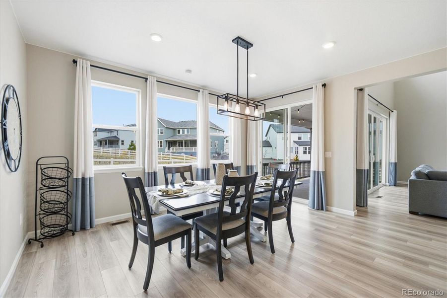 Dining area, which leads to the covered patio.