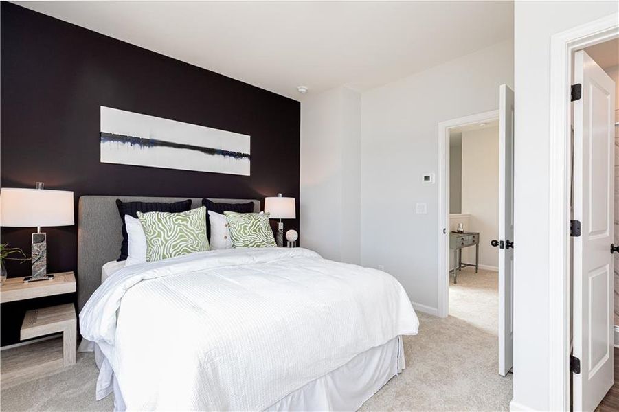 Furnished interior view inside a new home in Westside Bend at Proctor Creek Townhomes, Atlanta (Image 14). Furnished interior view inside a new home in Westside Bend at Proctor Creek Townhomes, Atlanta (Image 14).