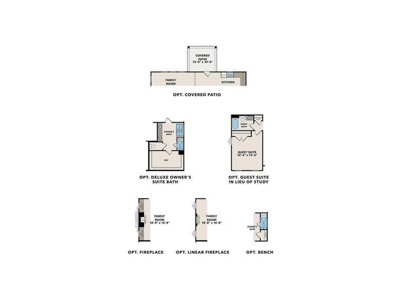 2D floor plan layout for the The Hickory A at Wehunt Meadow by Davidson Homes LLC in Wehunt Meadows, Hoschton, GA (Image 7). 2D floor plan layout for the The Hickory A at Wehunt Meadow by Davidson Homes LLC in Wehunt Meadows, Hoschton, GA (Image 7).