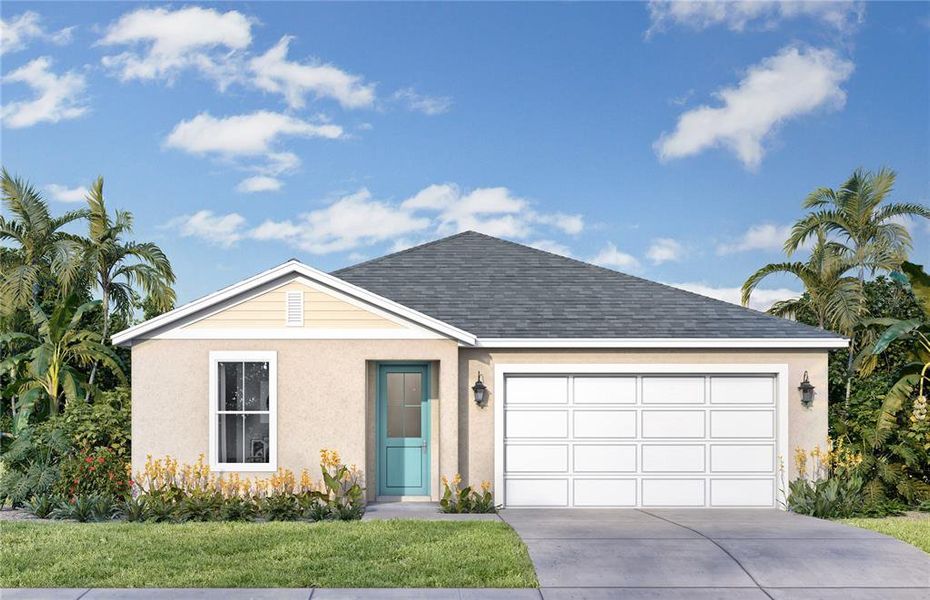 Front exterior of a new home in Trailside, Mount Dora, FL, highlighting curb appeal (Image 21).