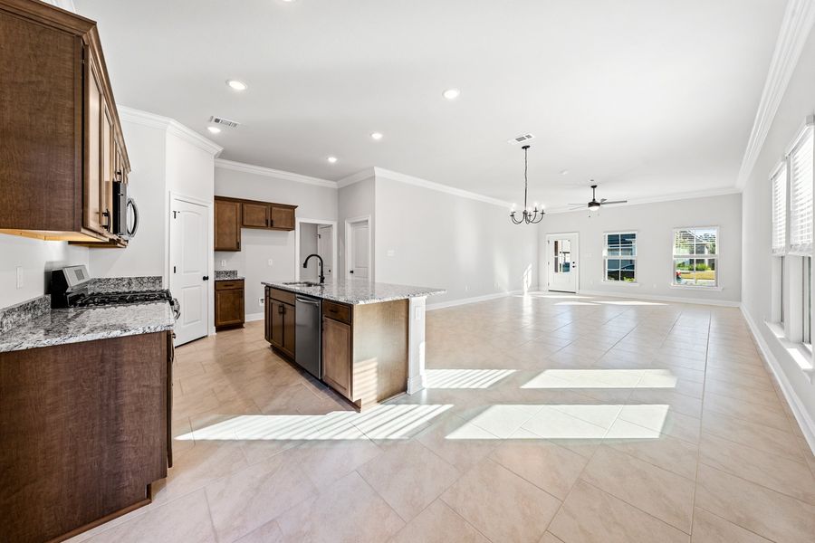 Furnished interior view inside a new home in The Bluffs at Lafayette, Freeport (Image 5). Furnished interior view inside a new home in The Bluffs at Lafayette, Freeport (Image 5).