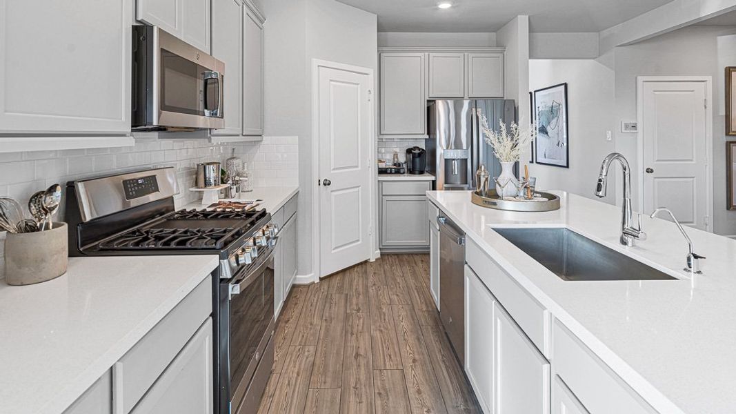 Furnished interior view inside a new home in Bridge Creek 45s and 50s, Cypress (Image 15).