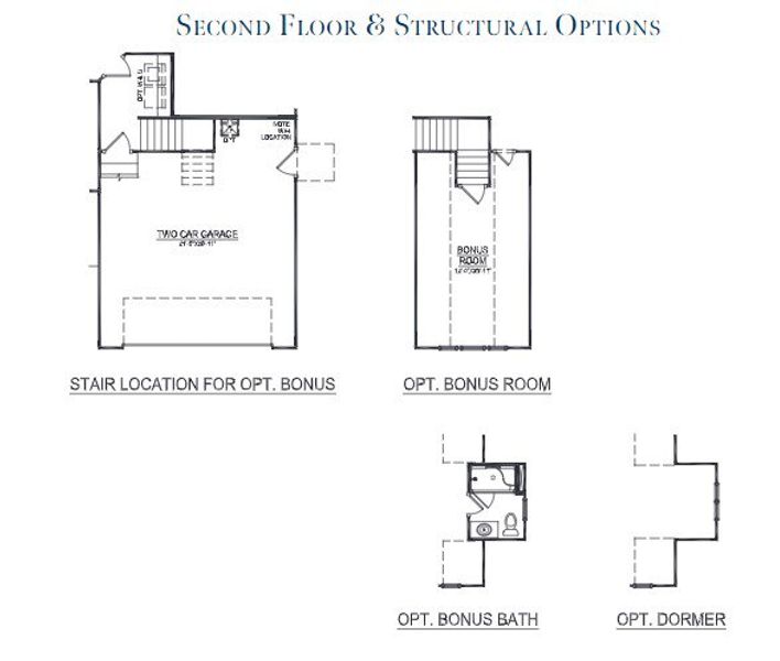 2D floor plan layout for the Sienna by Bill Clark Homes in The Villas at Langston Farms, Winterville, NC (Image 5).