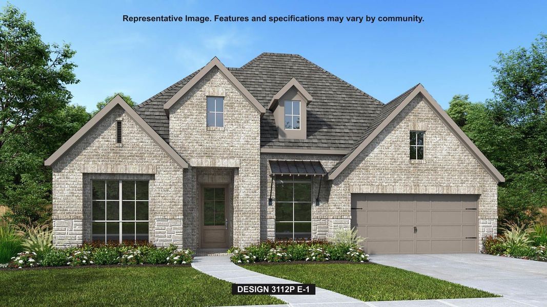 Front exterior of a new home in Audubon, Magnolia, TX, highlighting curb appeal (Image 1). Front exterior of a new home in Audubon, Magnolia, TX, highlighting curb appeal (Image 1).