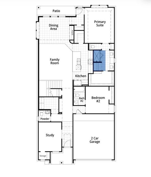 2D floor plan layout for the Lotus by Highland Homes in Meraki: 45ft. lots, Forney, TX (Image 4). 2D floor plan layout for the Lotus by Highland Homes in Meraki: 45ft. lots, Forney, TX (Image 4).