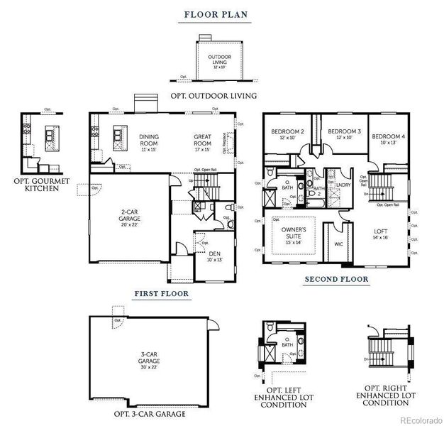 2D floor plan layout of this home in Wolf Creek Run, Strasburg, CO (Image 6).