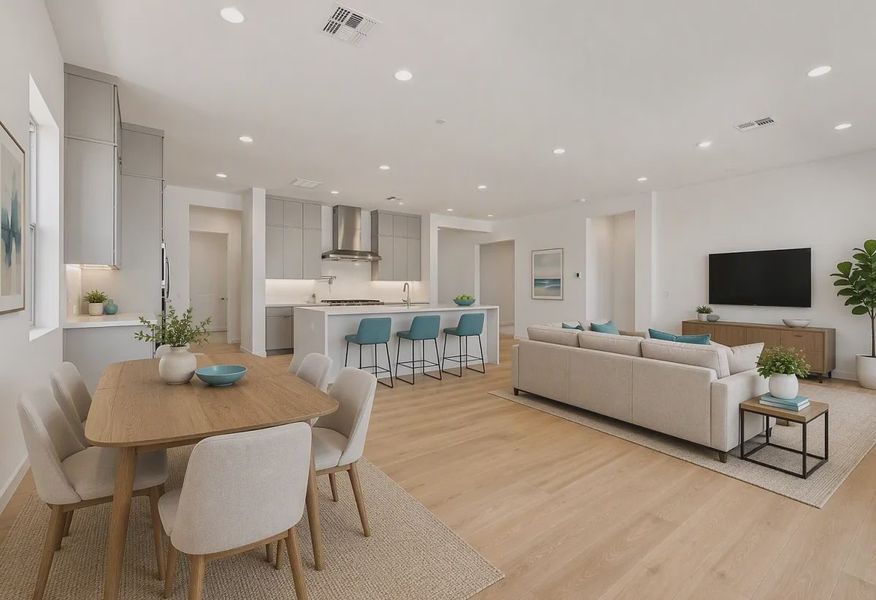 Great Room Virtually Staged - 5 of 15
