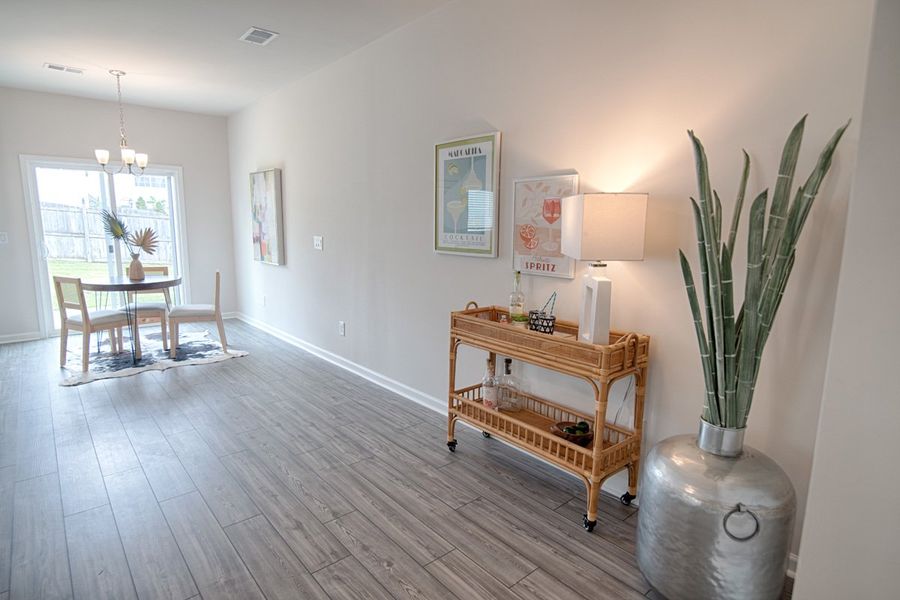Representative furnished interior of a home built from the Cliffside by Hurricane Builders in Percival Village, Columbia (Image 12).