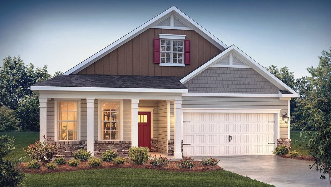 Representative exterior photo of a completed home built from the ARLINGTON DRHe by D.R. Horton in Valley View, Waynesville, NC (Image 18).