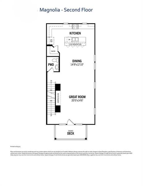 2D floor plan layout of this home in City Point, North Richland Hills, TX (Image 6).