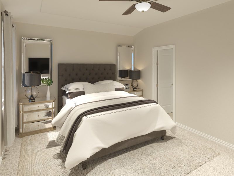 Furnished interior view inside a new home in Trails at Cottonwood Creek, Rowlett (Image 6). Furnished interior view inside a new home in Trails at Cottonwood Creek, Rowlett (Image 6).