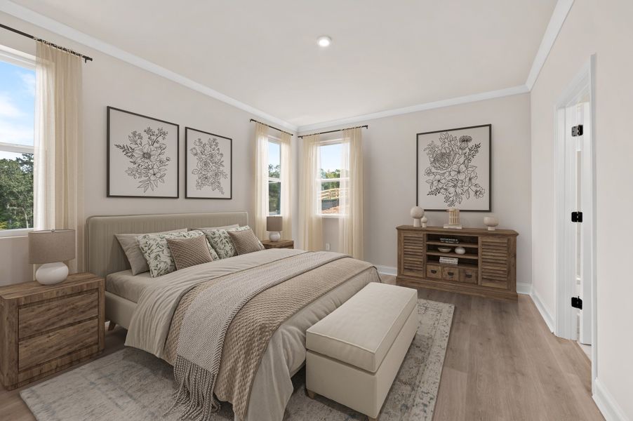 Representative furnished interior of a home built from the Brookwood by Beazer Homes in Cambridge at Steels Bridge, Canton (Image 9).