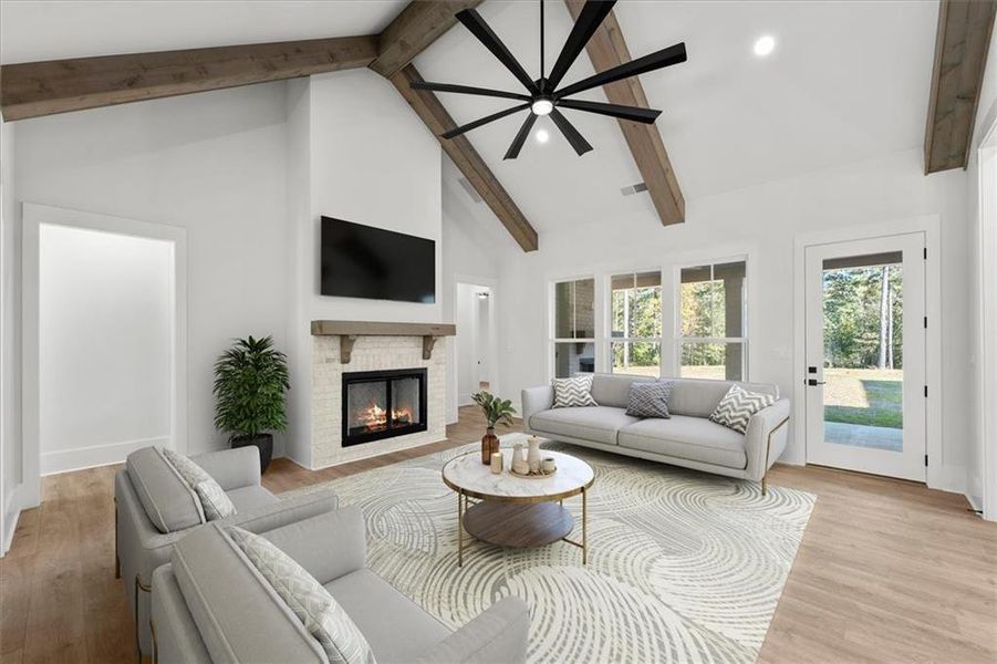 Furnished interior view inside a new home in , Eatonton (Image 16). Furnished interior view inside a new home in , Eatonton (Image 16).