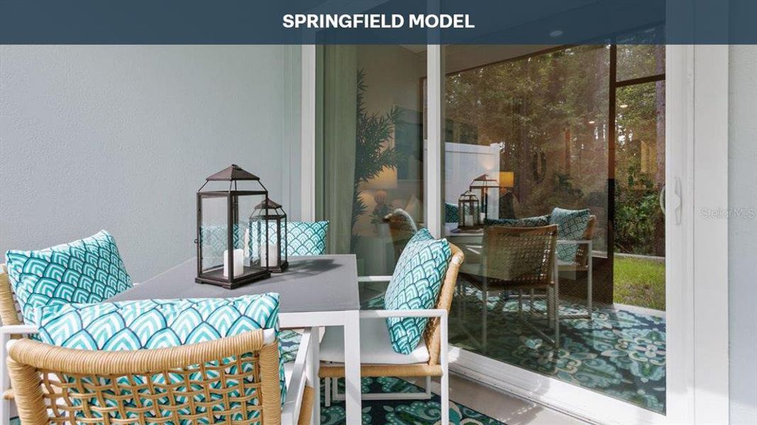 Exterior details and patio area of a home in Cordera Townhomes, St. Augustine (Image 2).