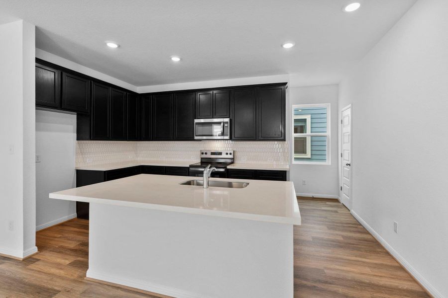 Center Island in Kitchen