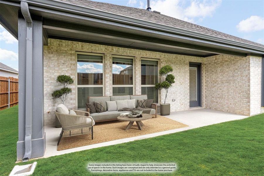 Exterior details and patio area of a home in Hampton Park, Glenn Heights (Image 4). Exterior details and patio area of a home in Hampton Park, Glenn Heights (Image 4).