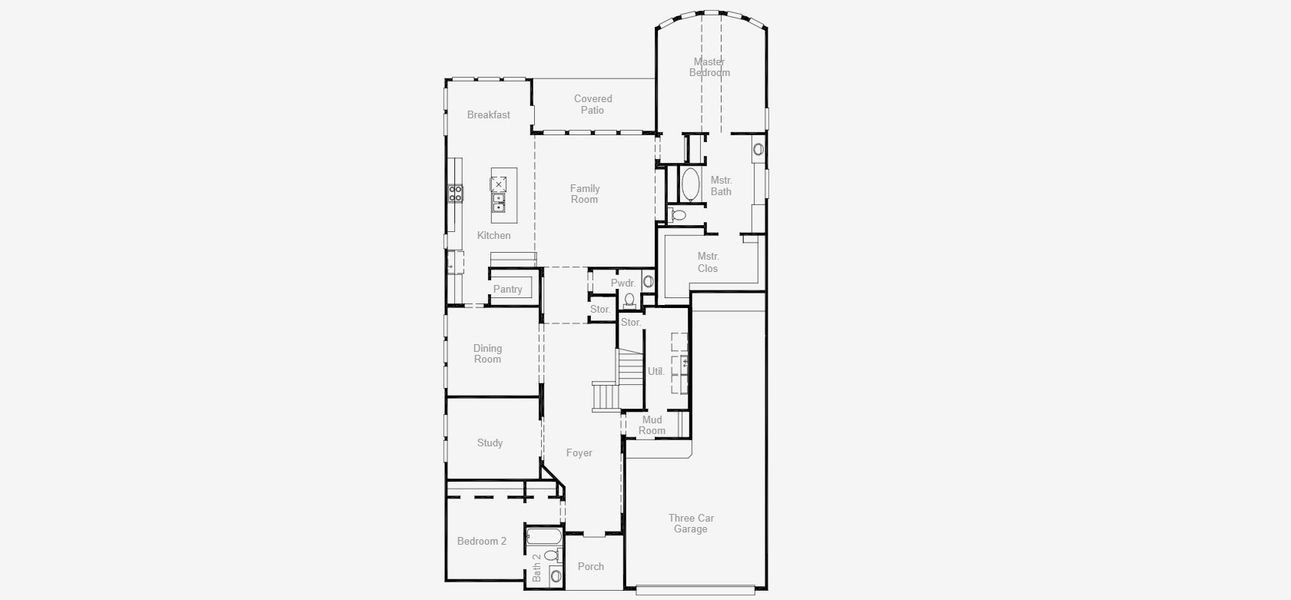2D floor plan layout for the Lumberton by Coventry Homes in Jubilee, Hockley, TX (Image 4).