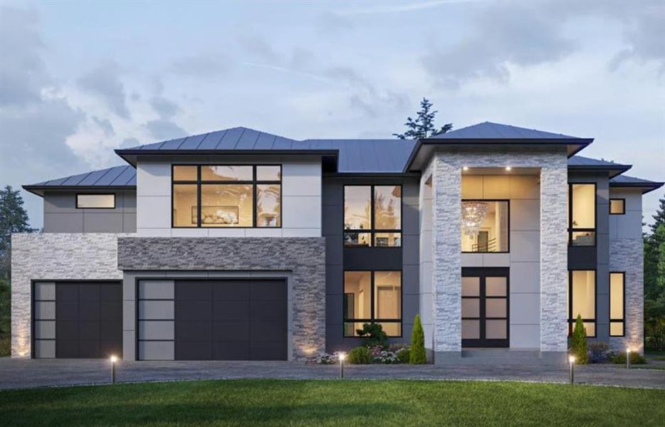 Front exterior of a new home in , Lawrenceville, GA, highlighting curb appeal (Image 4).