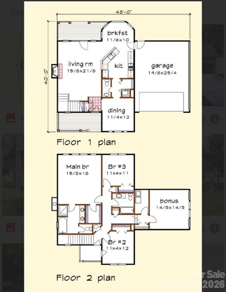 2D floor plan layout of this home in , Lenoir, NC (Image 4).
