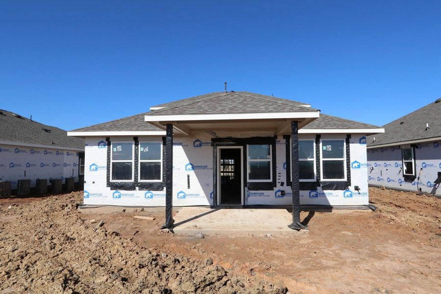 Backyard with covered patio - still under construction!