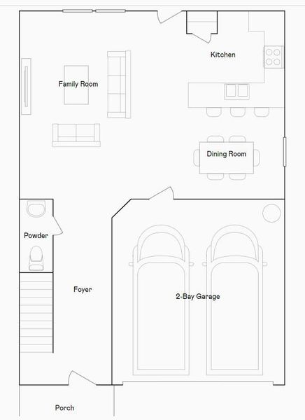 2D floor plan layout of this home in The Grand Prairie, Hockley, TX (Image 3).