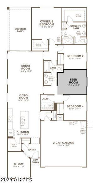 Lot 53 Sunstone Floor Plan Cottonwood