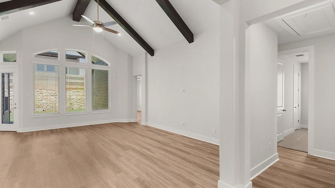Representative unfurnished interior of a home built from the Brenner by Chesmar Homes in Newhaven, Manor (Image 34).