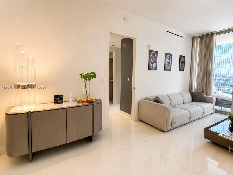Furnished interior view inside a new home in , Miami (Image 10). Furnished interior view inside a new home in , Miami (Image 10).