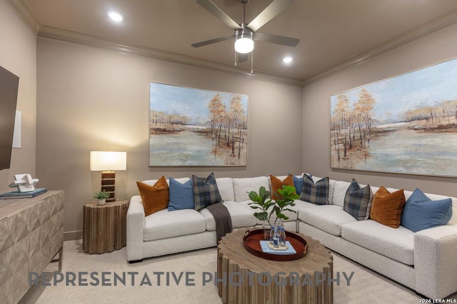 Furnished interior view inside a new home in Briggs Ranch, San Antonio (Image 25).