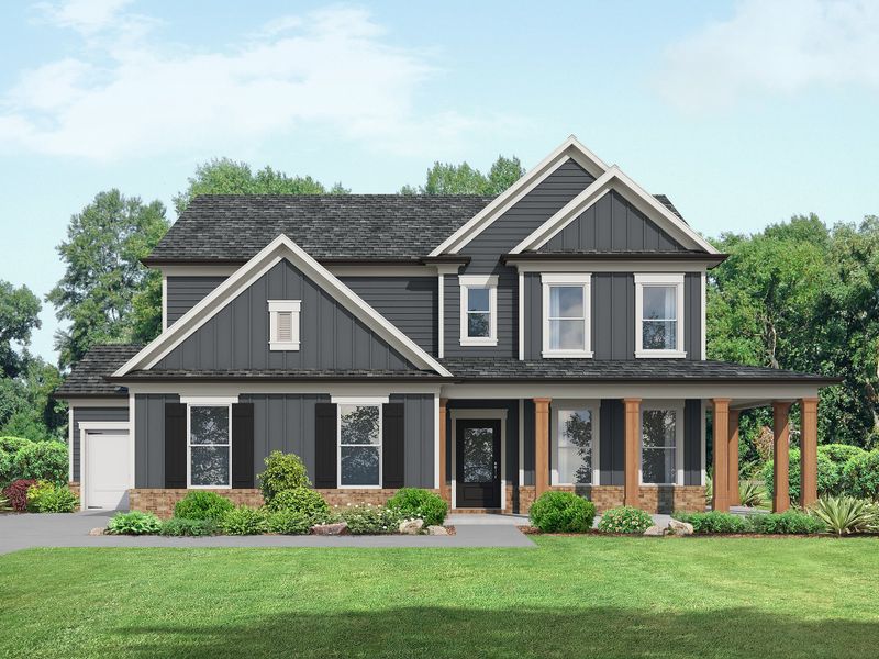 Representative exterior photo of a completed home built from the The Farmington by My Home Communities in Cotton Creek, Good Hope, GA (Image 2). Representative exterior photo of a completed home built from the The Farmington by My Home Communities in Cotton Creek, Good Hope, GA (Image 2).
