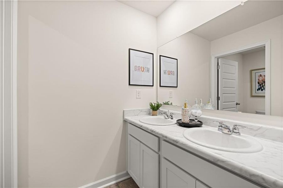 Furnished interior view inside a new home in Kingston Ranch at Lake Oconee, Buckhead (Image 57).
