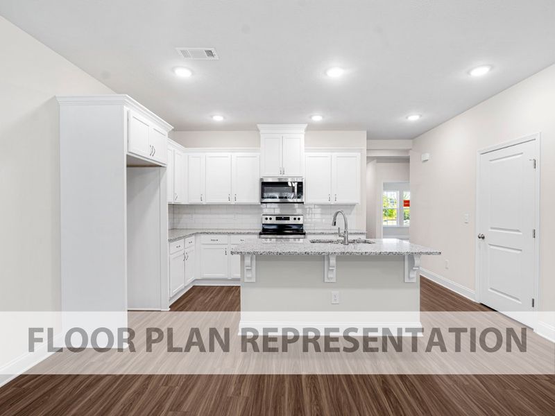 Representative furnished interior of a home built from the Macon 2-Bedroom by Ivey Homes in Caroleton Townhomes, Grovetown (Image 6).