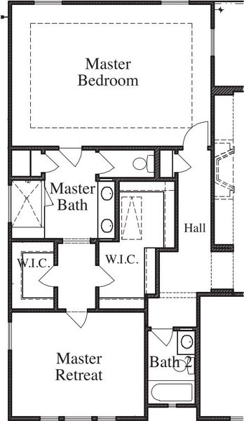 2D floor plan layout for the 2810 by Texas Homes in Pradera Ridge, Floresville, TX (Image 13). 2D floor plan layout for the 2810 by Texas Homes in Pradera Ridge, Floresville, TX (Image 13).