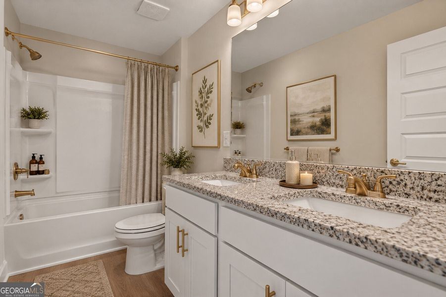Furnished interior view inside a new home in The Fairways at Mirror Lake, Villa Rica (Image 50).