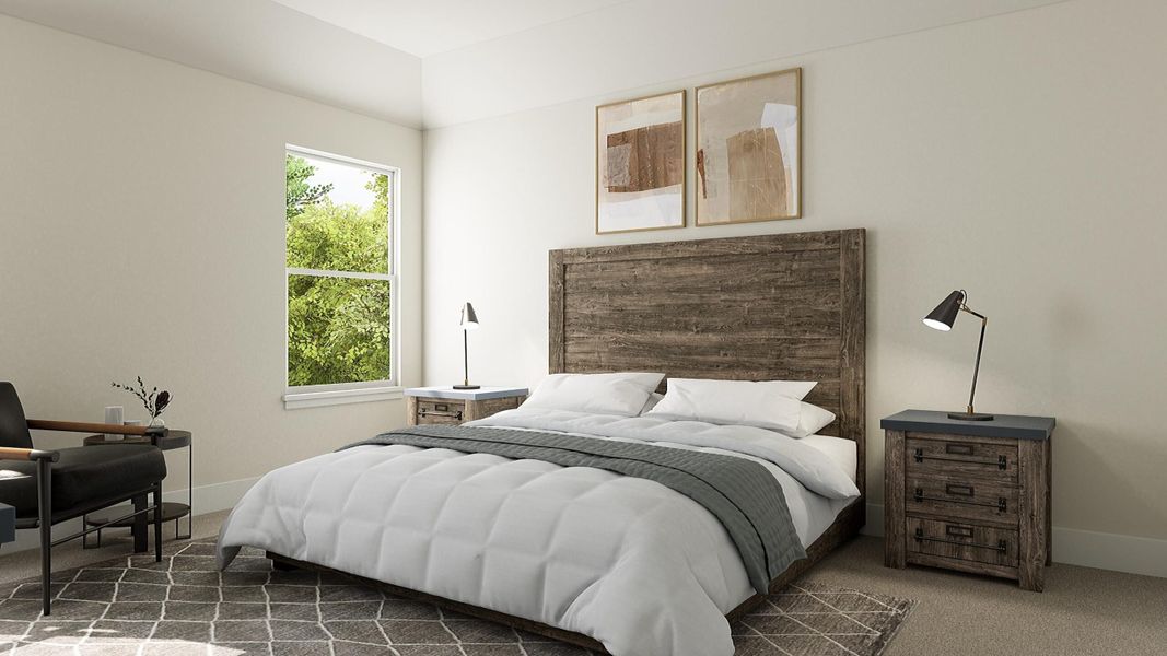 Representative furnished interior of a home built from the Bailey by Tri Pointe Homes in Prairie Collection at The Meadows, Krum (Image 14).