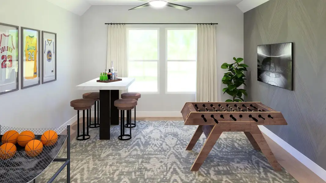 Furnished interior in a model home at Austin Point Showcase in Richmond (Image 3).