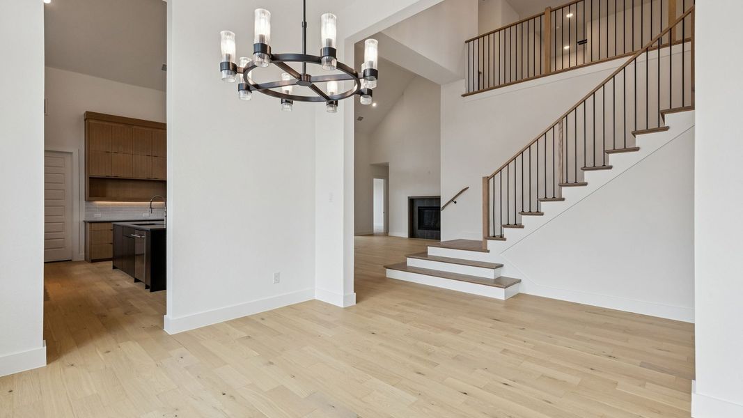 Representative unfurnished interior of a home built from the Reese II by Southgate Homes in The Reserve at Watters, Allen (Image 12).