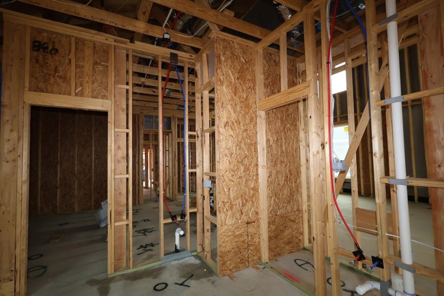 In-progress construction of a new home in Jubilee 50′, Hockley, TX (Image 24).