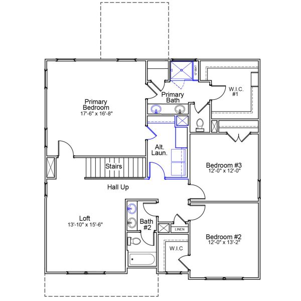2D floor plan layout of this home in Hanes Lake, Winston-Salem, NC (Image 4).