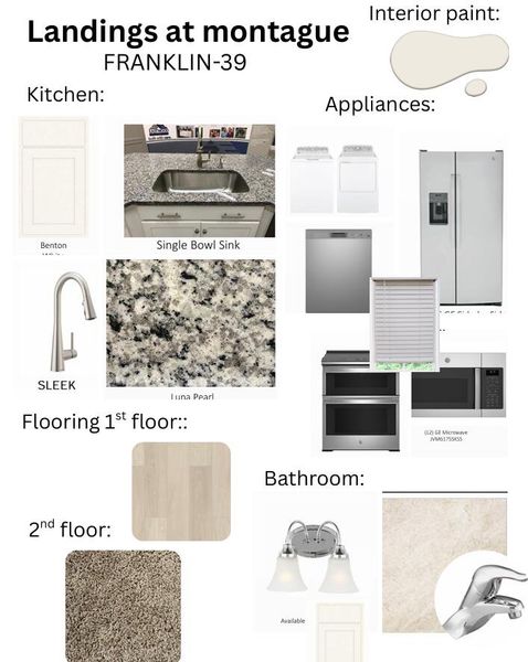 Sample of building materials used in homes in The Landings at Montague, Goose Creek (Image 19).