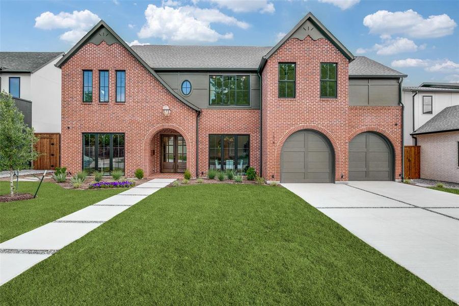 Front exterior of a new home in , Dallas, TX, highlighting curb appeal (Image 1). Front exterior of a new home in , Dallas, TX, highlighting curb appeal (Image 1).
