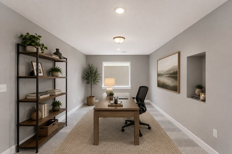 Representative furnished interior of a home built from the Larkspur by Perfection Builders in Heritage Commons, Andover (Image 5).