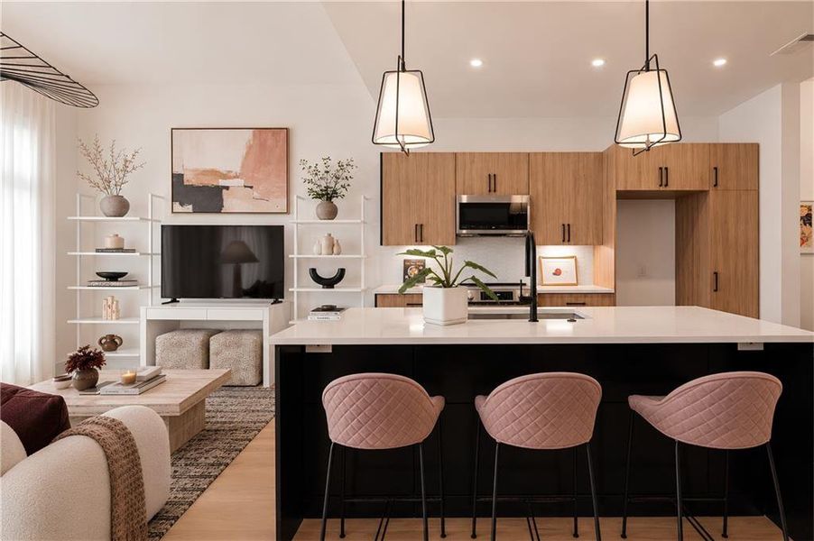 Furnished interior view inside a new home in , Atlanta (Image 29).