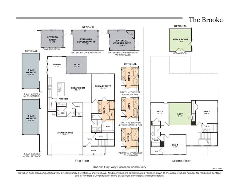 The Brooke with 3-Car Garage (R2.5)