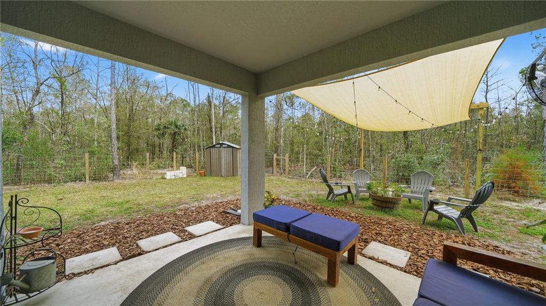 Exterior details and patio area of a home in Flagler Estates, Hastings (Image 4).