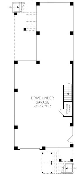 2D floor plan layout for the Beresford - Single Family Homes by Dream Finders Homes in Heron Preserve, Hanahan, SC (Image 3).