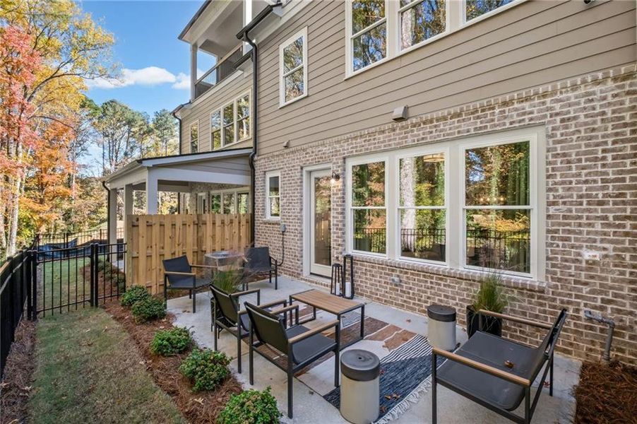 Exterior details and patio area of a home in Devin's Shire, Kennesaw (Image 4). Exterior details and patio area of a home in Devin's Shire, Kennesaw (Image 4).