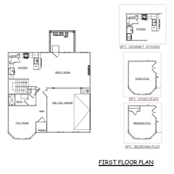 2D floor plan layout for the Jodeco 2 Story Bay - Single Family Homes by Dream Finders Homes in Jones Crossing, Hogansville, GA (Image 27).