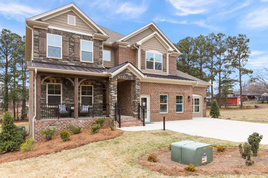Representative exterior photo of a completed home built from the Hanover Lux by Keystone Homes NC in Weybridge, Burlington, NC (Image 26).