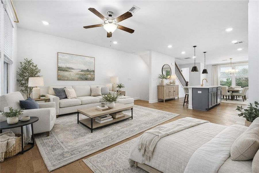 Furnished interior view inside a new home in , Atlanta (Image 18). Furnished interior view inside a new home in , Atlanta (Image 18).